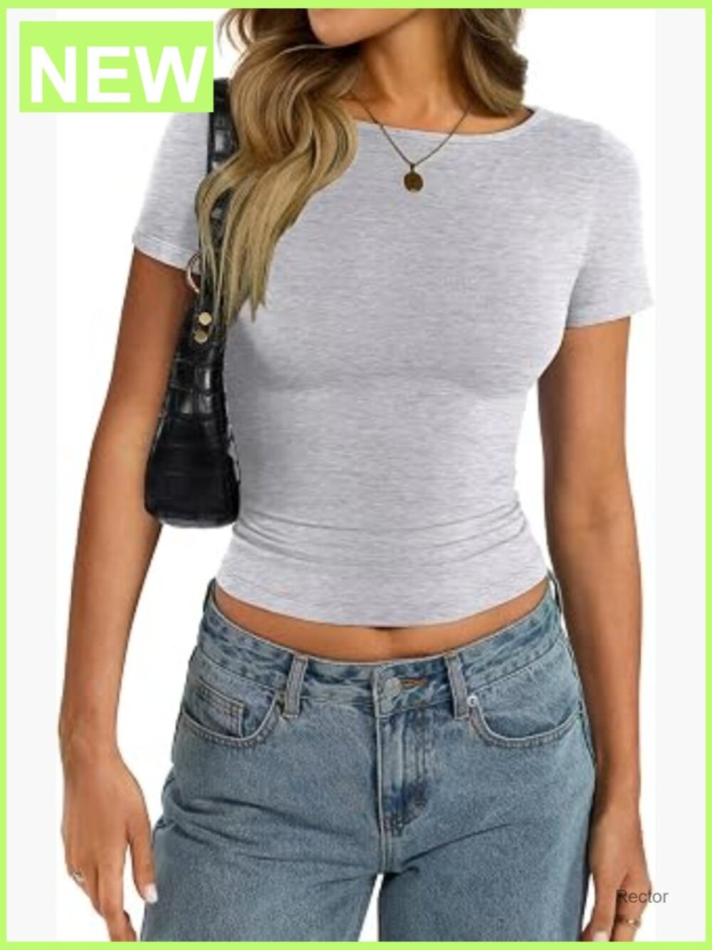 Women's Cotton Boat Neck Crop Top Summer Short Sleeve Tee